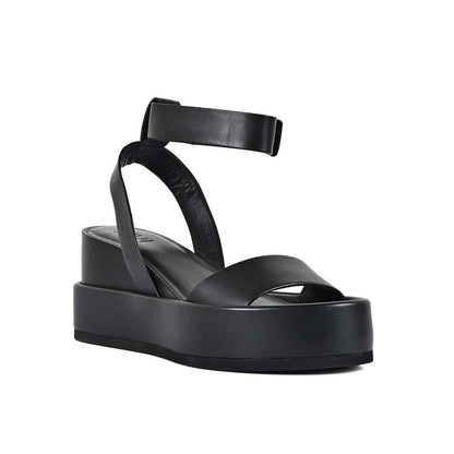 Vanilla Moon Women Black Round Toe Sandals