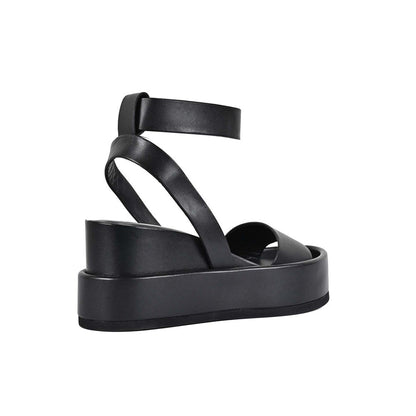 Vanilla Moon Women Black Round Toe Sandals