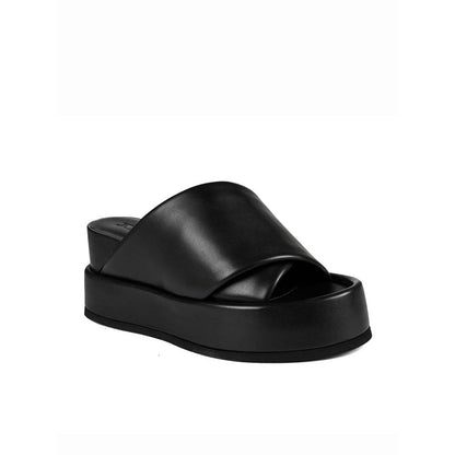 Vanilla Moon Women Black Round Toe Sandals