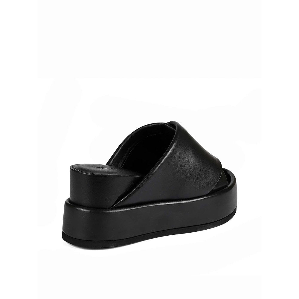 Vanilla Moon Women Black Round Toe Sandals