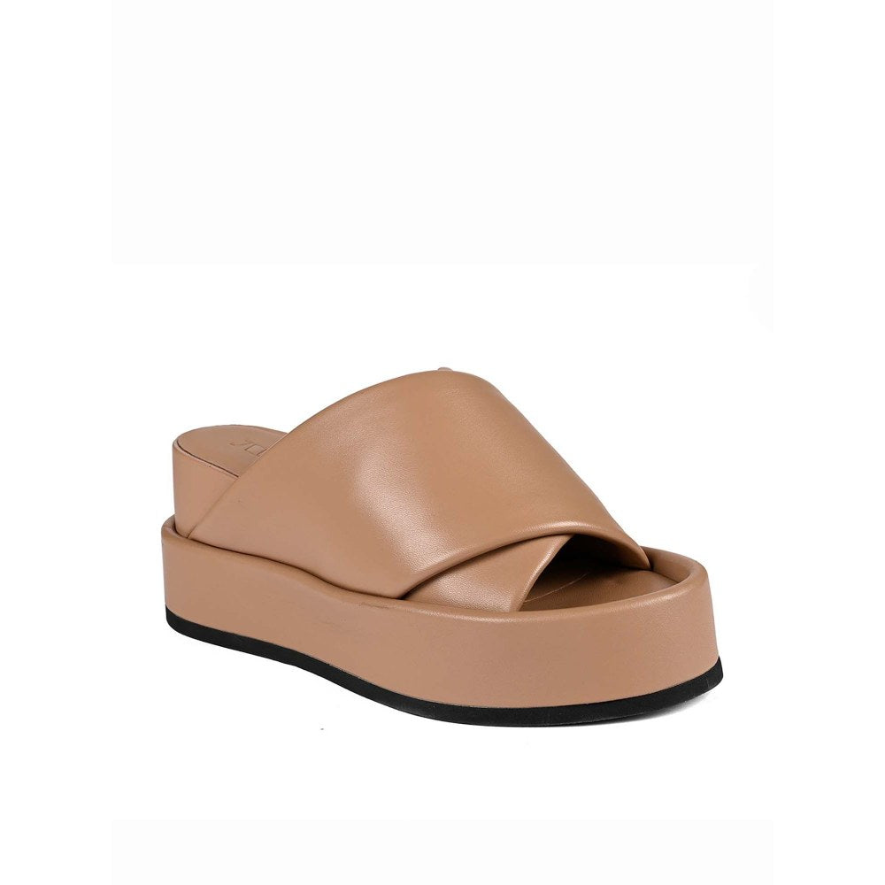 Vanilla Moon Women Tan Round Toe Sandals