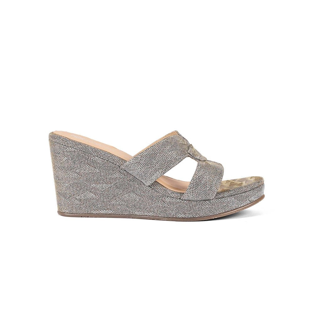 Vanilla Moon Women Grey Round Toe Wedges
