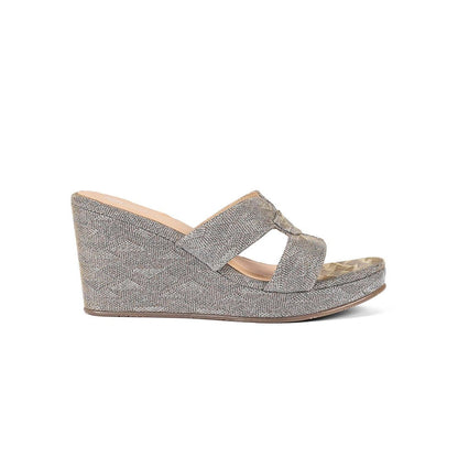 Vanilla Moon Women Grey Round Toe Wedges