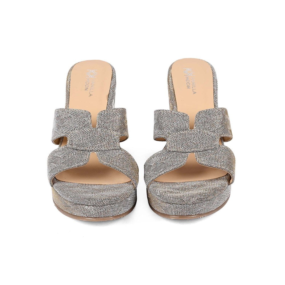 Vanilla Moon Women Grey Round Toe Wedges