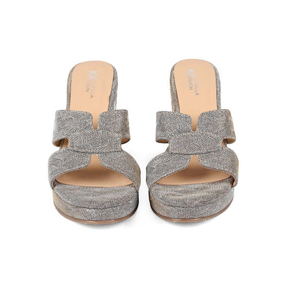 Vanilla Moon Women Grey Round Toe Wedges