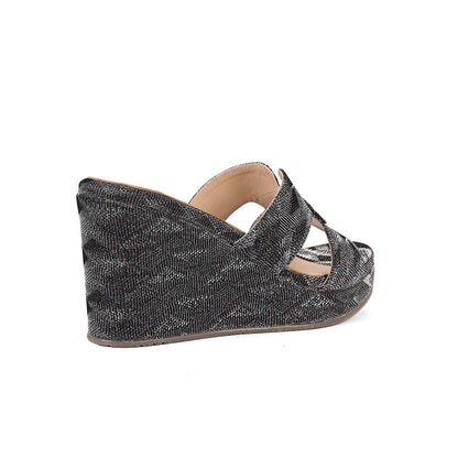 Vanilla Moon Women Charcoal Round Toe Wedges