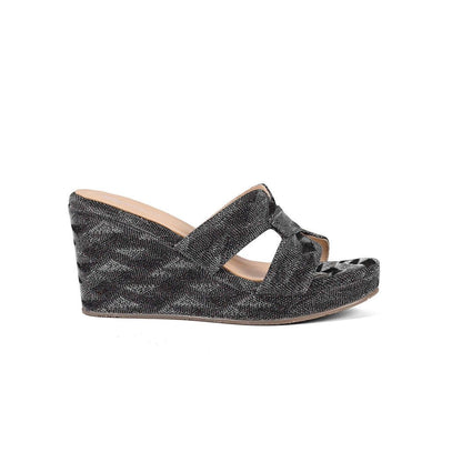 Vanilla Moon Women Charcoal Round Toe Wedges