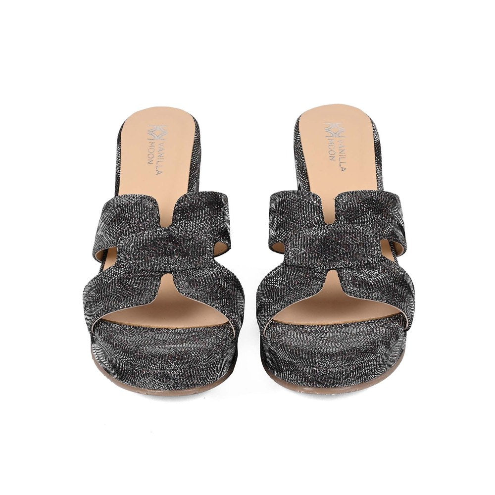 Vanilla Moon Women Charcoal Round Toe Wedges
