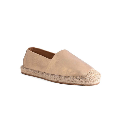 Vanilla Moon Women Gold Round Toe Espadrills