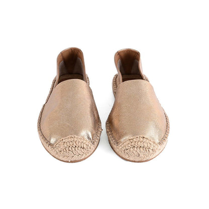 Vanilla Moon Women Gold Round Toe Espadrills