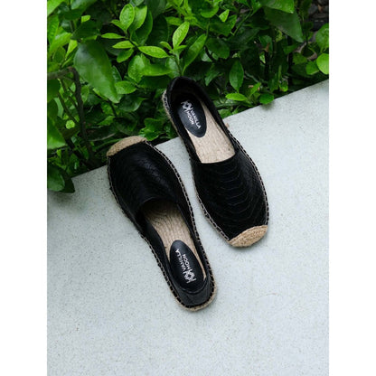 Vanilla Moon Women Black Round Toe Espadrills