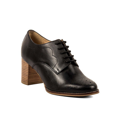 Vanilla Moon Women Black Pointed Toe Derbies