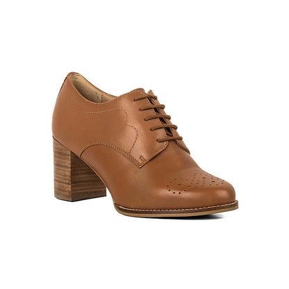 Vanilla Moon Women Tan Pointed Toe Derbies