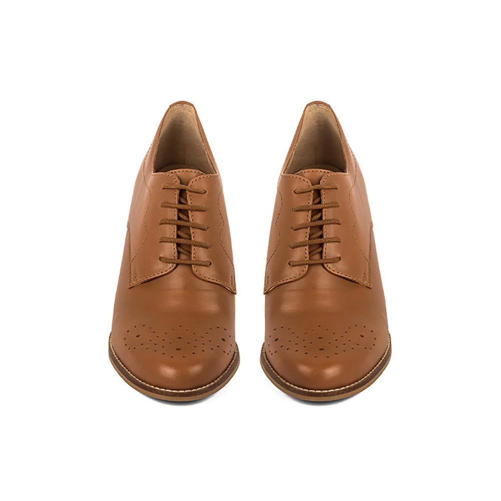 Vanilla Moon Women Tan Pointed Toe Derbies
