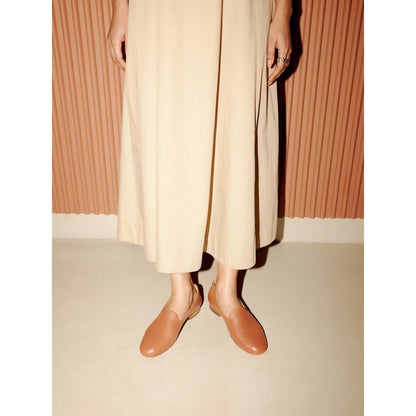 Vanilla Moon Women Tan Pointed Toe Ballerina