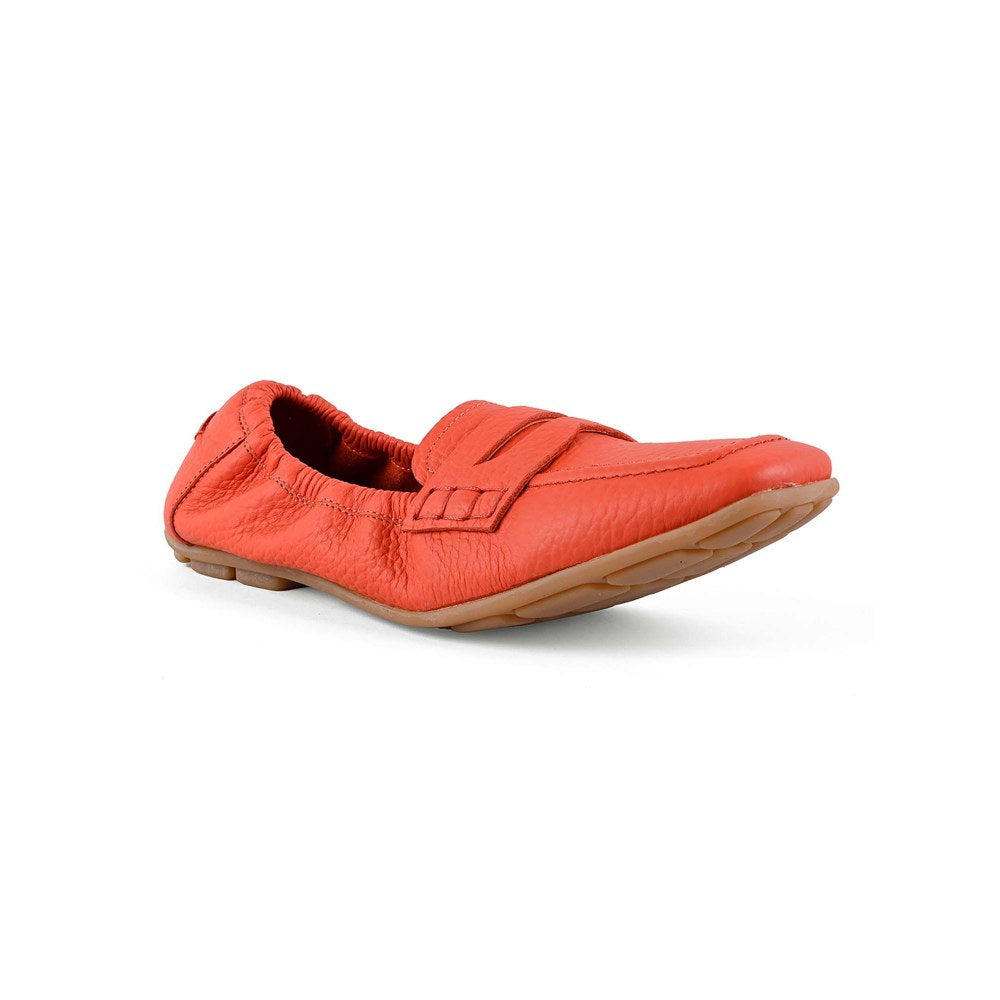 Vanilla Moon Women Orange Square Toe Loafer