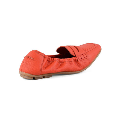 Vanilla Moon Women Orange Square Toe Loafer