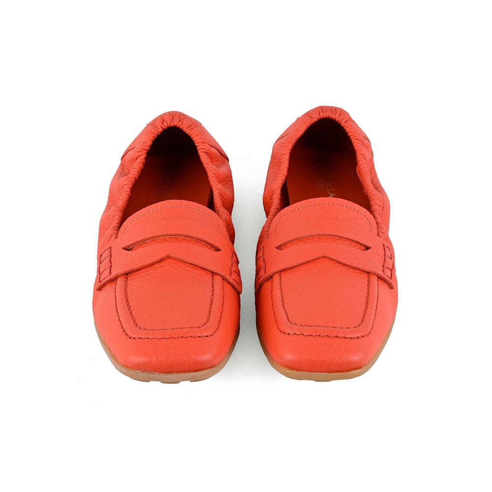 Vanilla Moon Women Orange Square Toe Loafer