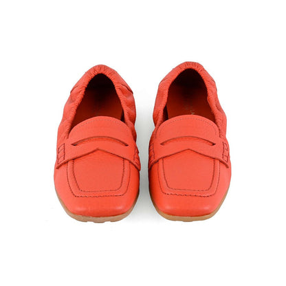 Vanilla Moon Women Orange Square Toe Loafer