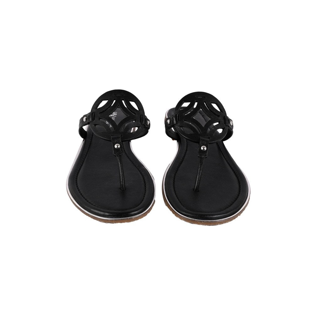 Vanilla Moon Women Nazia Open Toe Flats - Black