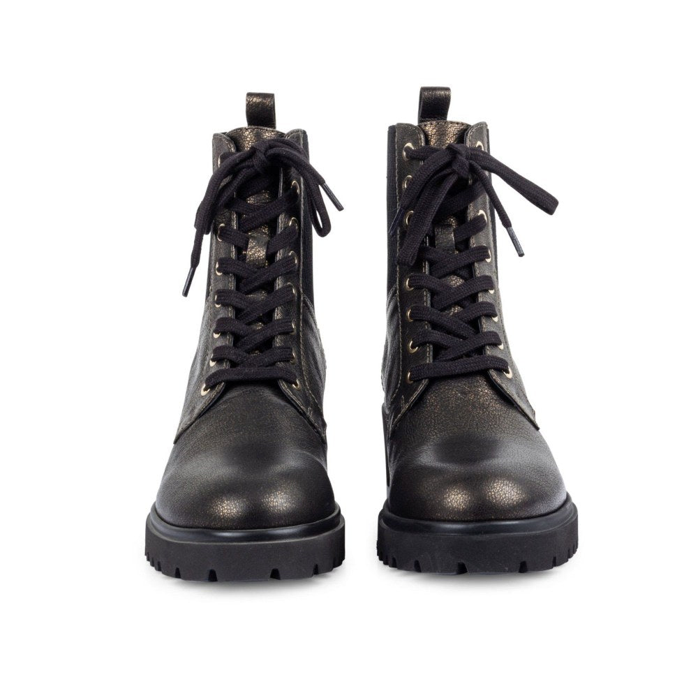 Vanilla Moon Girl Gold Combat Boots