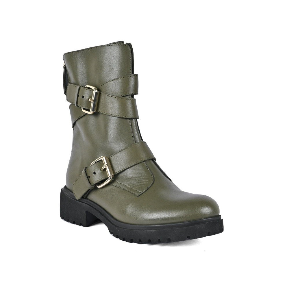Vanilla Moon Gwyn Green Combat Boots