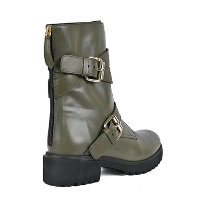 Vanilla Moon Gwyn Green Combat Boots