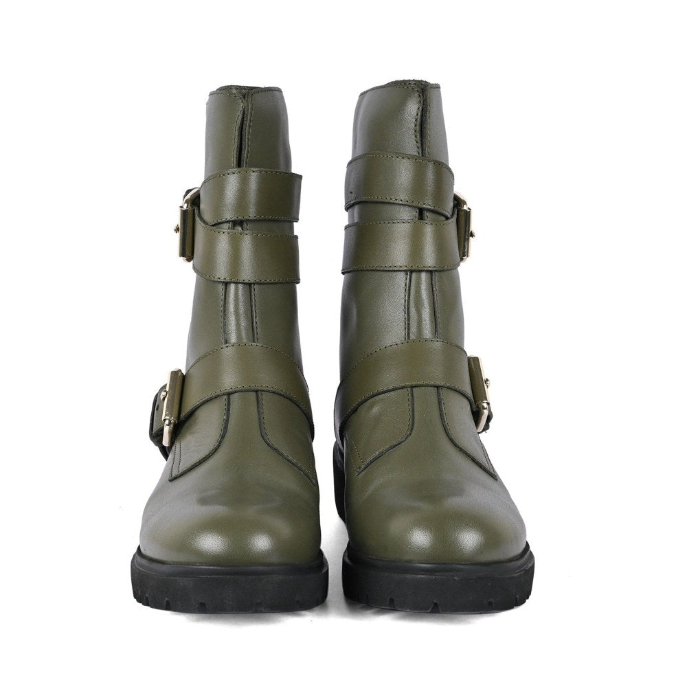 Vanilla Moon Gwyn Green Combat Boots
