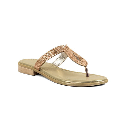 Vanilla Moon Patterned Rose Gold Flats