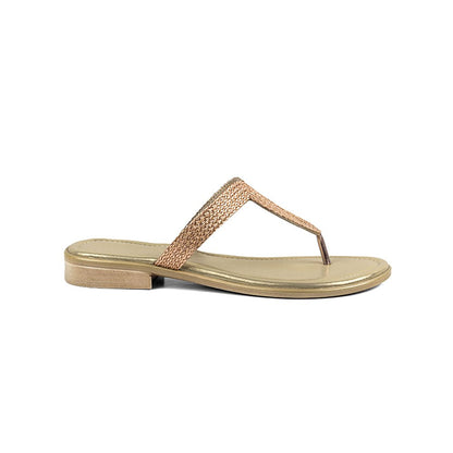 Vanilla Moon Patterned Rose Gold Flats