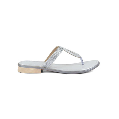 Vanilla Moon Patterned Silver Flats