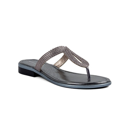 Vanilla Moon Patterned Metallic Flats