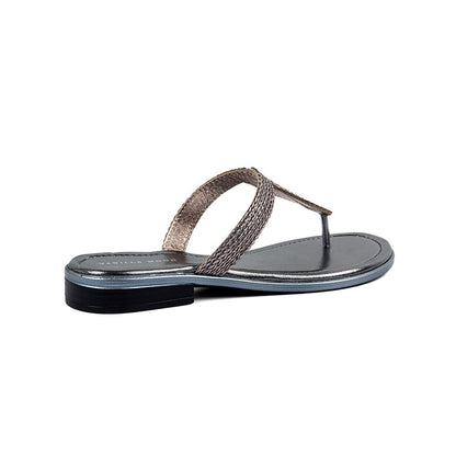 Vanilla Moon Patterned Metallic Flats