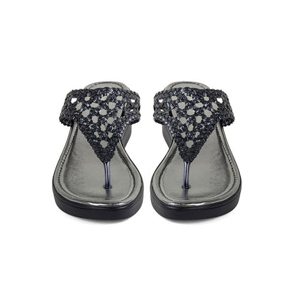 Vanilla Moon Patterned Metallic Wedges