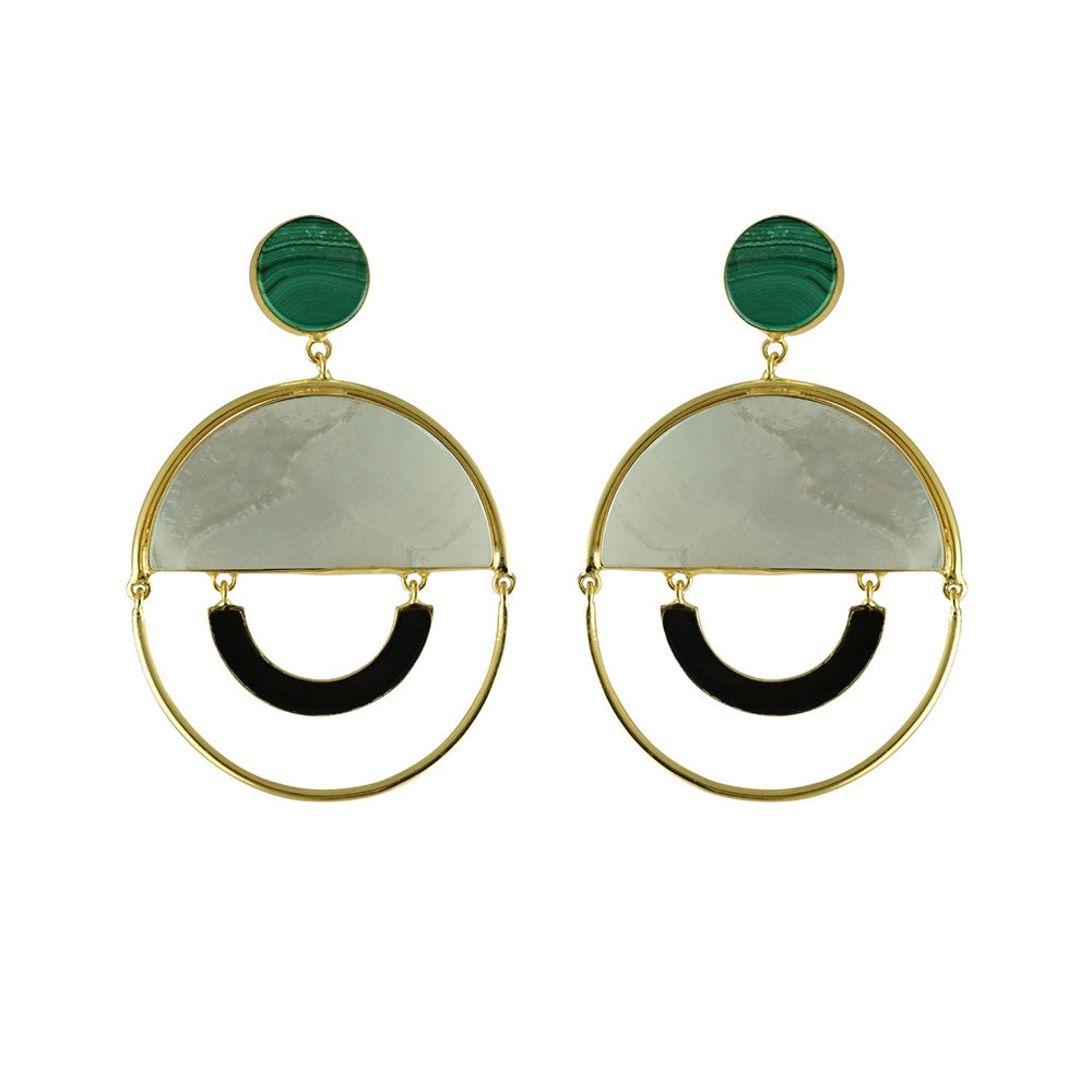 VARNIKA ARORA Green Izaaya Earrings