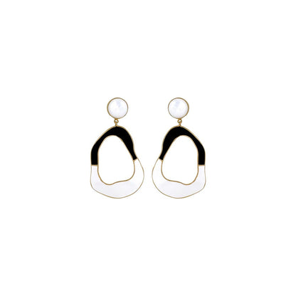 VARNIKA ARORA Saline White and Black Dangler Earrings
