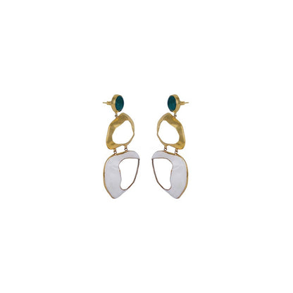 VARNIKA ARORA Drift Green and White Dangler Earrings
