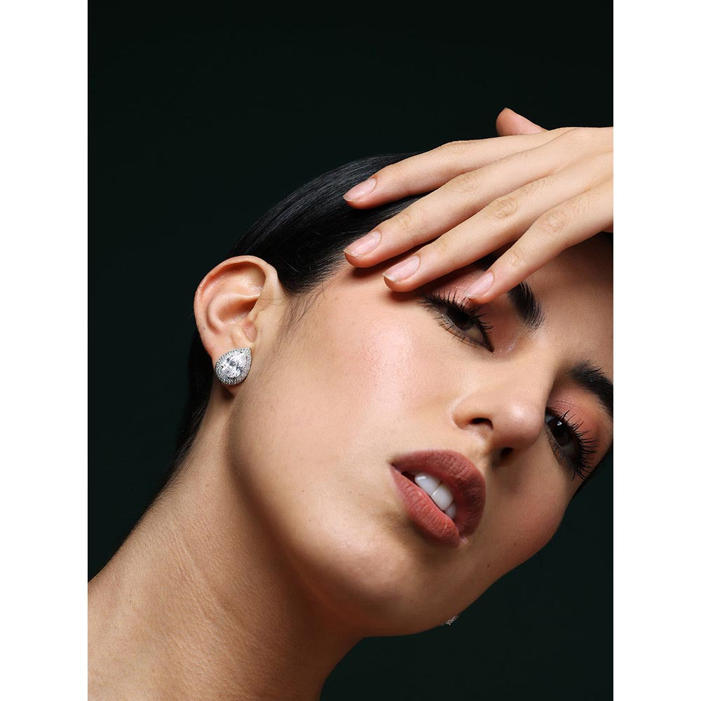 VARNIKA ARORA Cz Bloom Whisper Studs