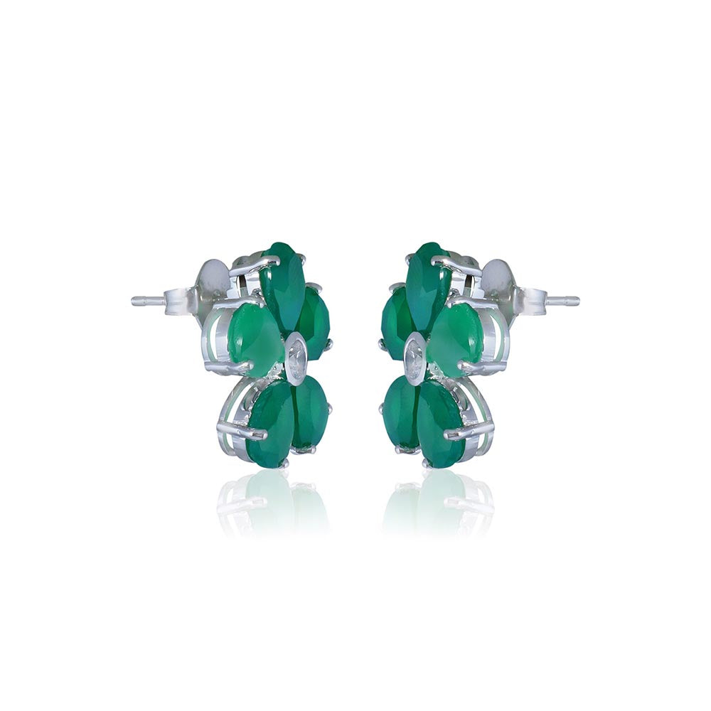 VARNIKA ARORA Promise Petal Emerald Studs
