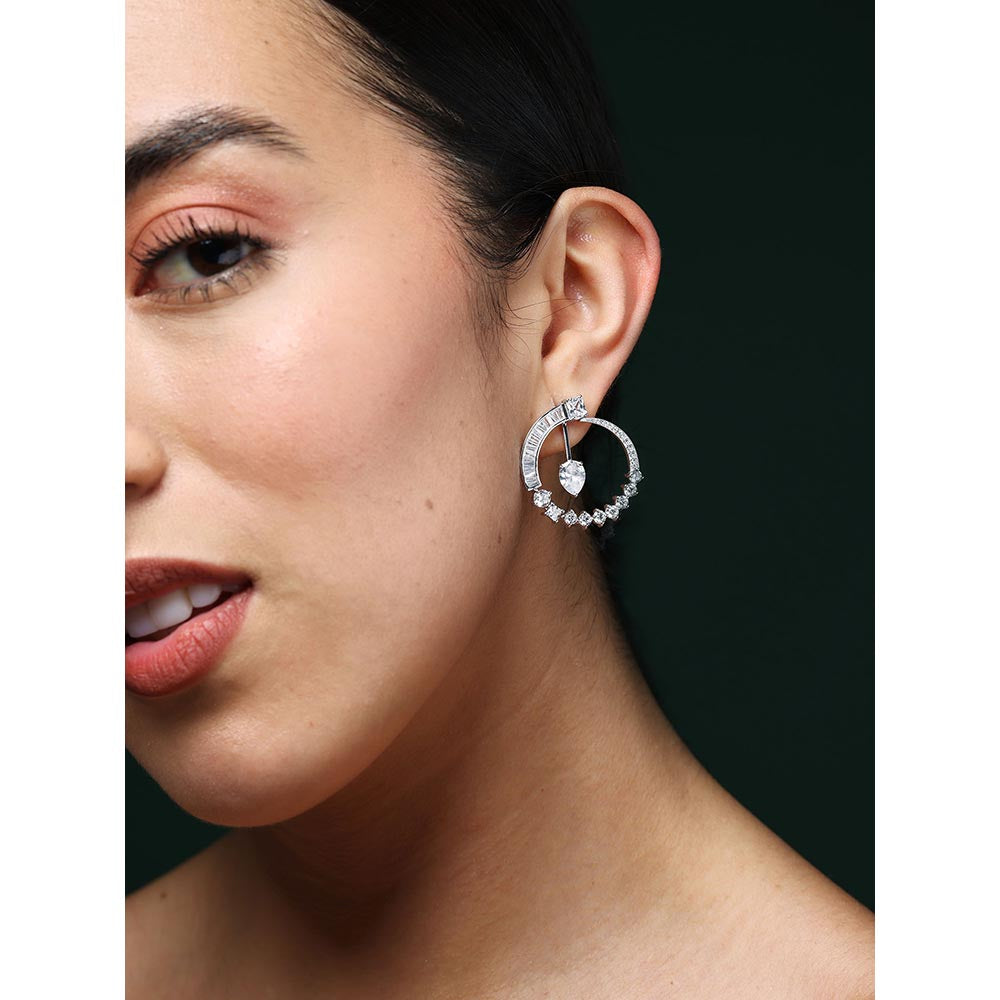 VARNIKA ARORA Cz Orbit Drop Earrings