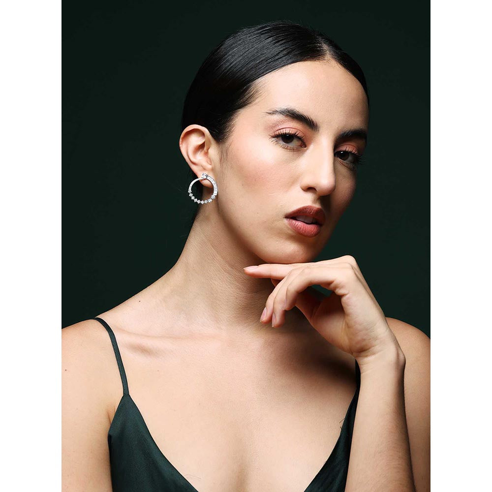 VARNIKA ARORA Cz Orbit Drop Earrings