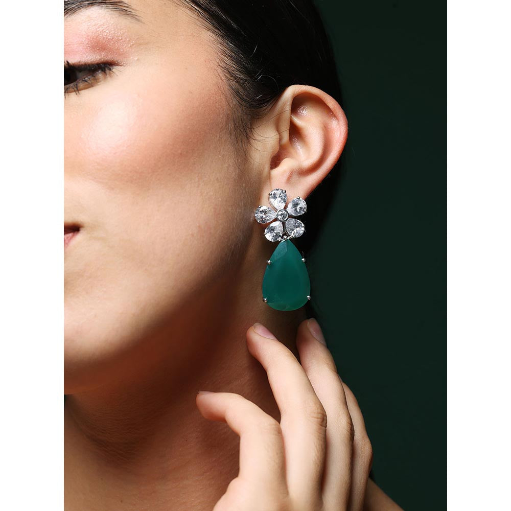 VARNIKA ARORA Vow Of Love Emerald Drop Earrings