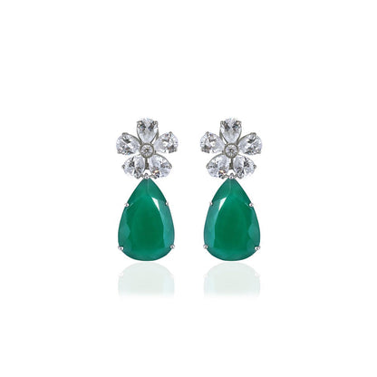 VARNIKA ARORA Vow Of Love Emerald Drop Earrings