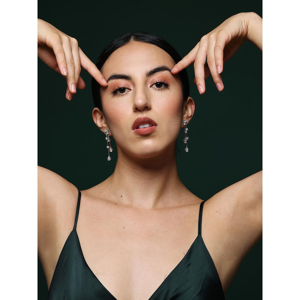 VARNIKA ARORA Cz Radiance Drop Earrings