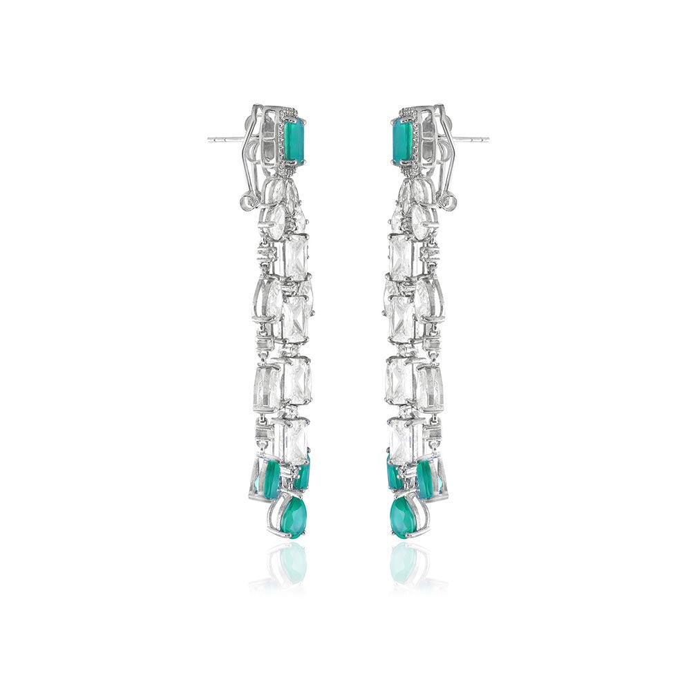 VARNIKA ARORA Twilight Radiant Emerald Drop Earrings
