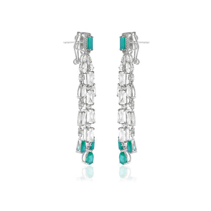 VARNIKA ARORA Twilight Radiant Emerald Drop Earrings