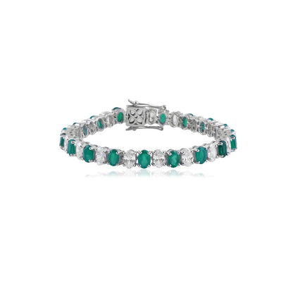 VARNIKA ARORA Emerald Aurora Charm Tennis Bracelet