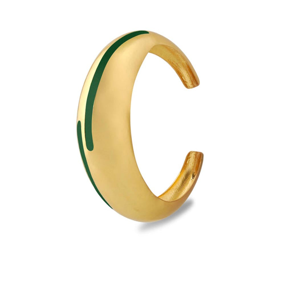 VARNIKA ARORA Circlet Green Enamel Gold Bangle
