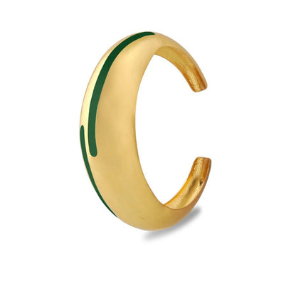 VARNIKA ARORA Circlet Green Enamel Gold Bangle