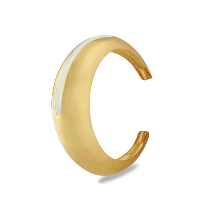 VARNIKA ARORA Circlet White Enamel Gold Bangle